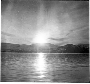 Image of Low sun reflected on water